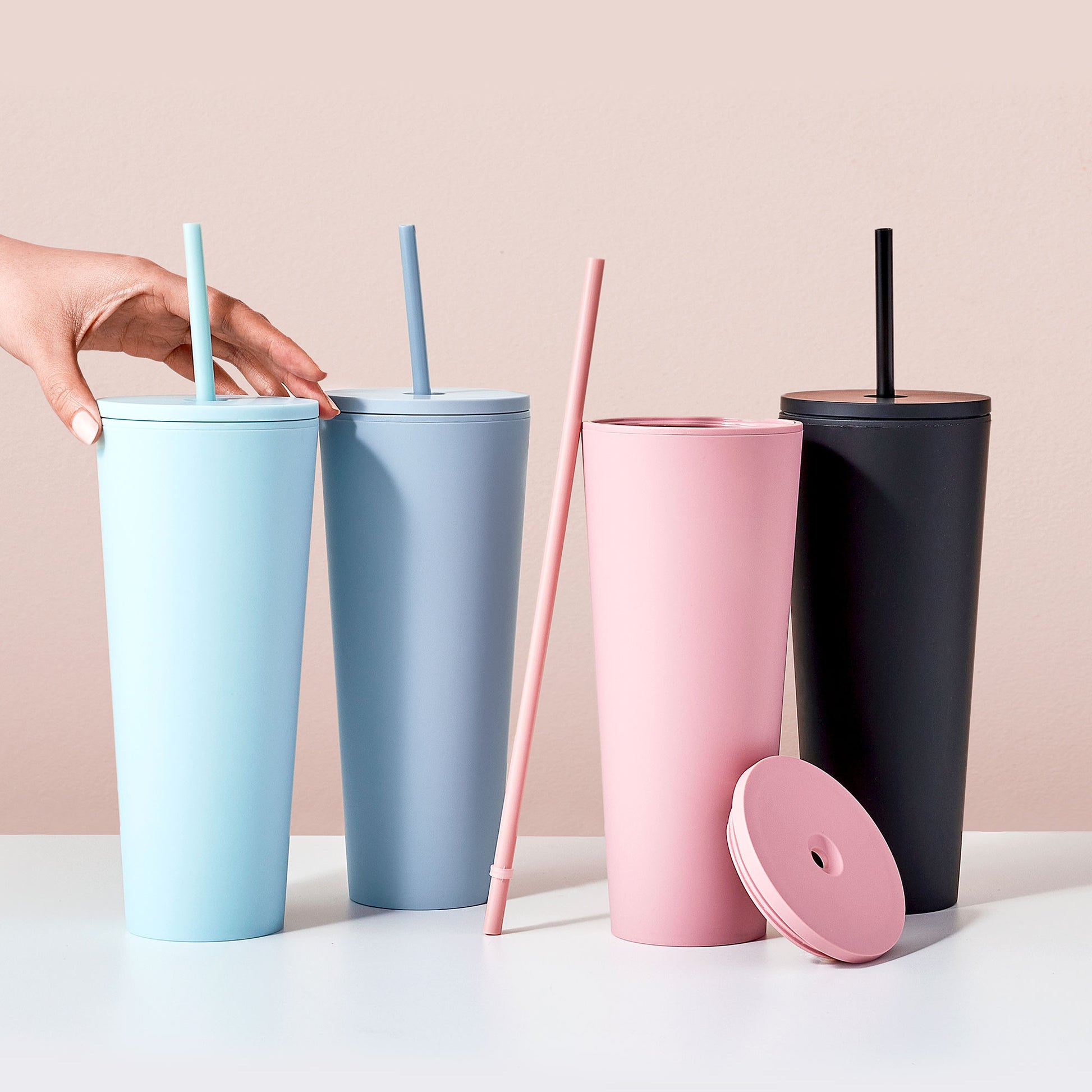 Maars Classic Acrylic Tumbler with Lid and Straw